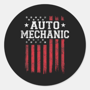 Adesivo Redondo Patriota Patriótico Auto Mecânico Americano Flag U