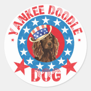 Adesivo Redondo Patriotic Boykin Spaniel