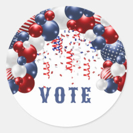 Adesivo Redondo Patriotic Star Spangled Celebration Arch