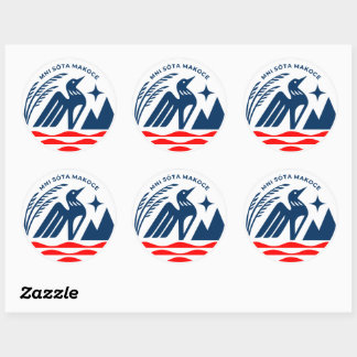 Adesivo Redondo Patriotic State Seal Stickers