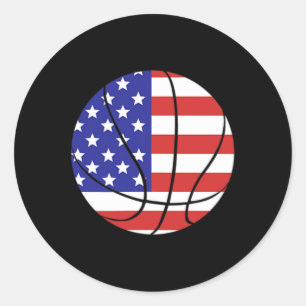 Adesivo Redondo Patriótica Americana Bandeira 4 de julho Bysketbyl