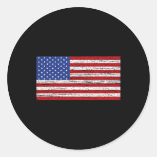 Adesivo Redondo Patriótico Americano Bandeira 4 de julho