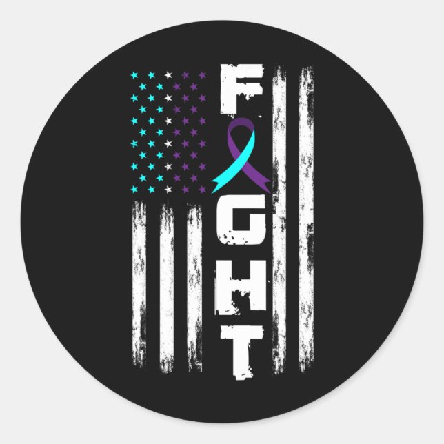 Adesivo Redondo Patriótico Americano Bandeira nos Estados Unidos P (Frente)