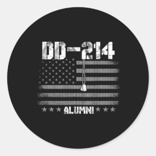 Adesivo Redondo Patriótico Dd-214 Vértamo Militar Alumino de Longa