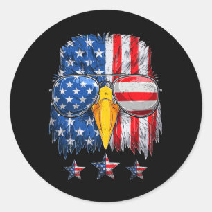 Adesivo Redondo Patriots America Ealge Stars e Nos Estica Orgulho