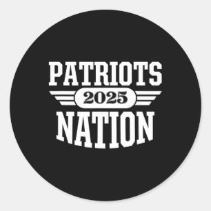 Adesivo Redondo Patriots Henry County Nation [ano]