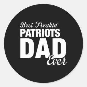Adesivo Redondo Patriots Jefferson County Best Freakin' Pai Ever H