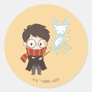 Adesivo Redondo Patronus Chibi HARRY POTTER™