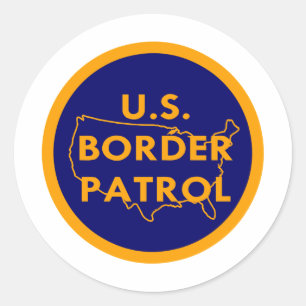 Adesivo Redondo Patrulha de Fronteira dos EUA nº 2002
