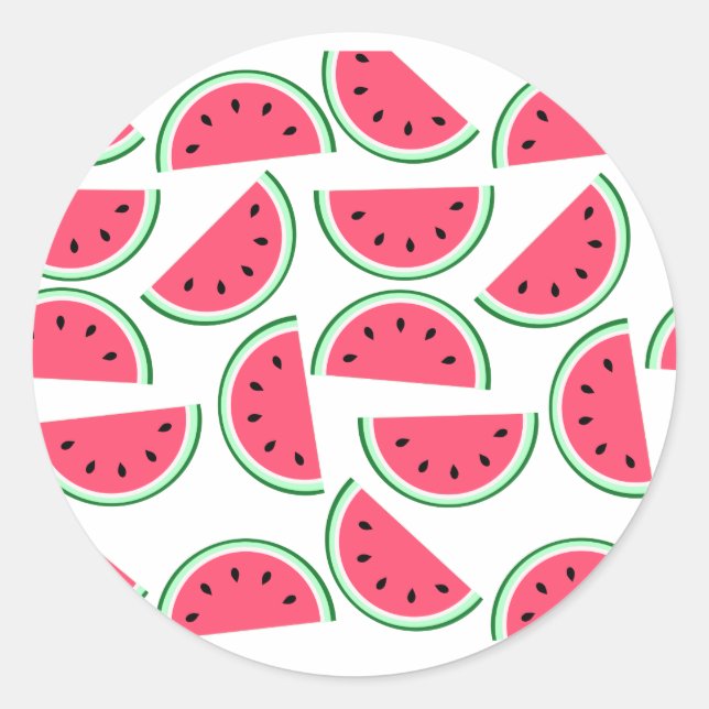 Adesivo Redondo pattern of watermelon (Frente)