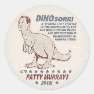 Adesivo Redondo Patty Murray v Dino Sorri