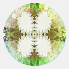 Adesivo Redondo Pau clássico redondo em floco de neve, brilhante