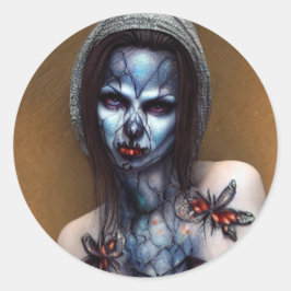 Adesivo Redondo Pau clássico redondo horroroso da mulher