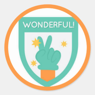 Adesivo Redondo Pau clássico redondo para estudantes universitário