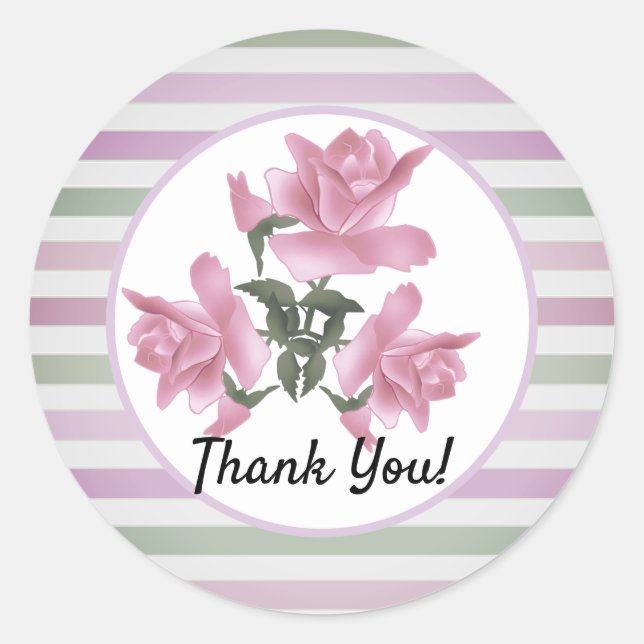 Adesivo Redondo Pau-colante redondo clássico de padrão delicado co (Frente)