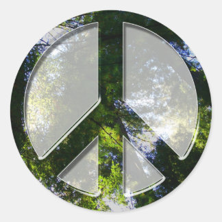 Adesivo Redondo Pau das Árvores de Paz