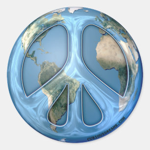 Adesivo Redondo Pau de Paz na Terra