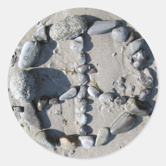 Adesivo Redondo Pau de Paz Pedrado (Frente)