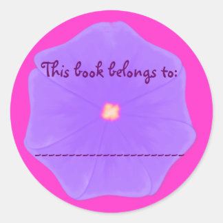 Adesivo Redondo Pau do Livro (Lilac Pansy)