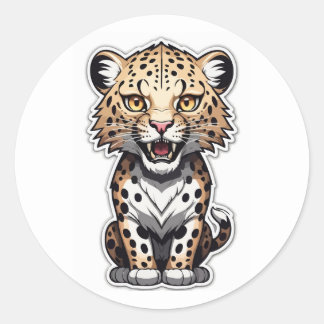 Adesivo Redondo Pau-Leopardo Raivém - Liberte a Selvagem