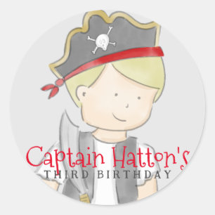 Adesivo Redondo Pau louro do Pirate Boy