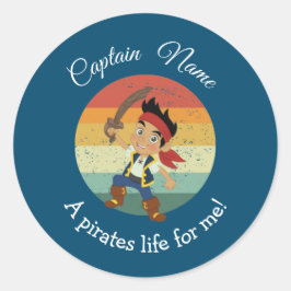 Adesivo Redondo Pau redondo clássico Pirata do Partido dos Jovens 