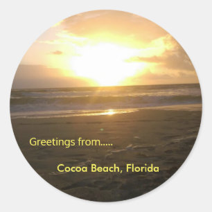 Adesivo Redondo Pau redondo clássico sunrise, brilhante