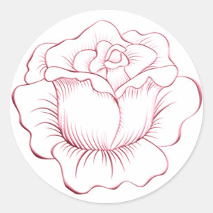 Adesivo Redondo Pau rosa rosa rosa rosa e selo de envelopes A