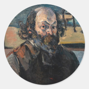 Adesivo Redondo Paul Cezanne - Autorretrato