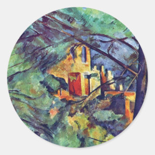 Adesivo Redondo Paul Cezanne - Chateau Noir O Solar Negro