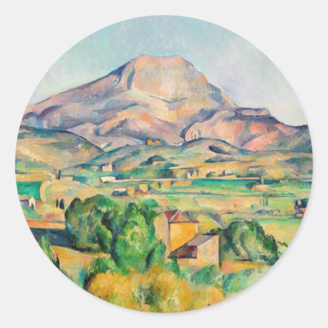 Adesivo Redondo Paul Cezanne - Mont Sainte-Victoire (Frente)