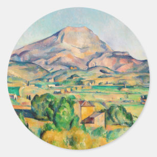 Adesivo Redondo Paul Cezanne - Mont Sainte-Victoire