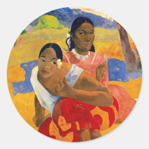 Adesivo Redondo Paul Gauguin - Quando Você Irá se Casar?