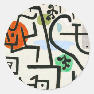 Adesivo Redondo Paul Klee Rich Harbor Expressionismo Abstrato