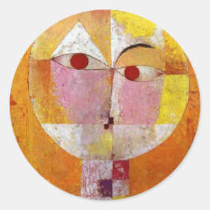 Adesivo Redondo Paul Klee Senecio Painting