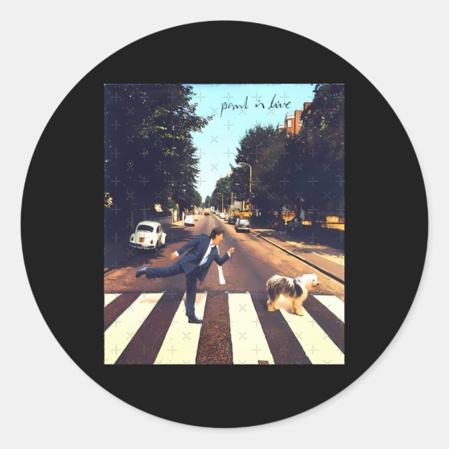 Adesivo Redondo Paul Mccartney Sticker1 (Frente)