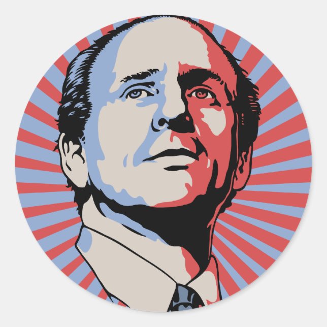 Adesivo Redondo Paul Wellstone (Frente)