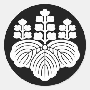Adesivo Redondo Paulownia com 5-7 florescências