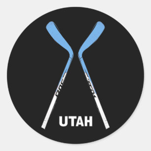 Adesivo Redondo Paus de Hóquei de Utah