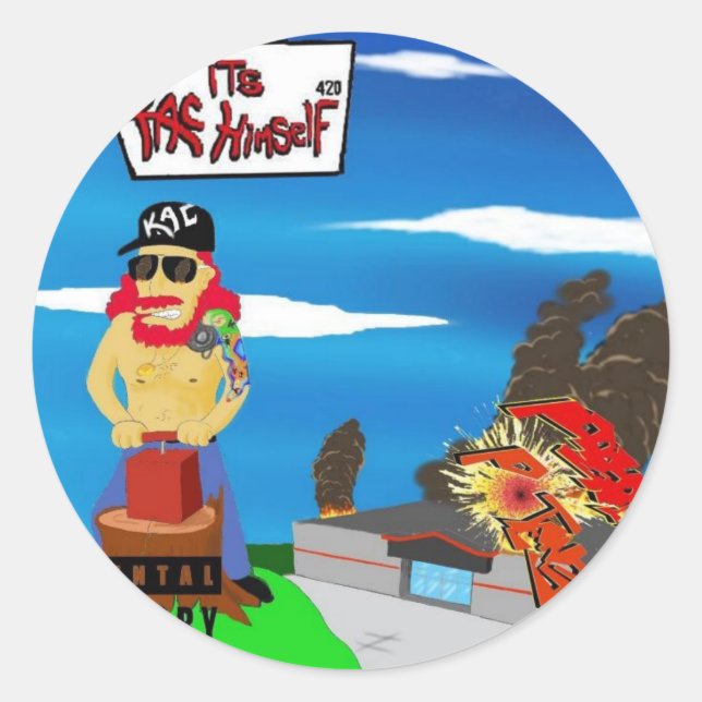 Adesivo Redondo Pausador (Frente)