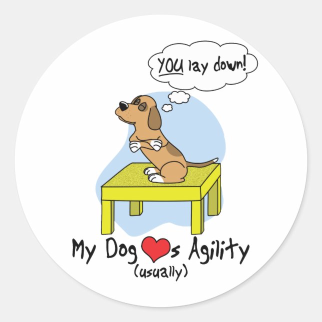 Adesivo Redondo Pausar humor de agilidade da Mesa (Frente)