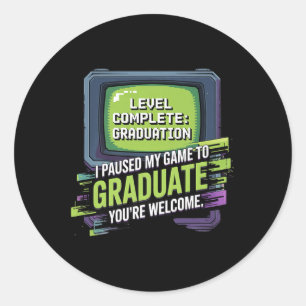 Adesivo Redondo Pausou Meu Jogo Para Colar Gamer de 2025 Graduação
