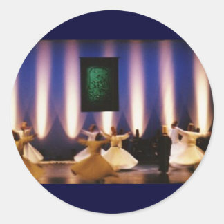 Adesivo Redondo pauzinho que rola o islã espiritual turco dervish