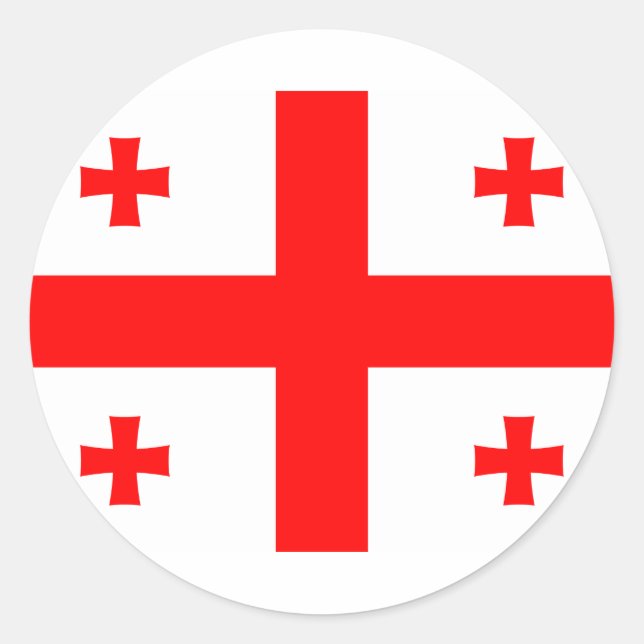 Adesivo Redondo Pavilhão da Geórgia (país) (Frente)