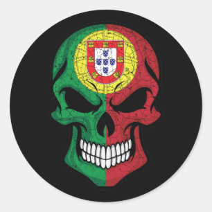Adesivo Redondo Pavilhão do Crânio de Sorriso em Portugal