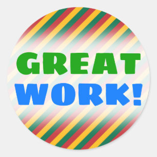 Adesivo Redondo Pavilhão do padrão de listras coloridas inspirad