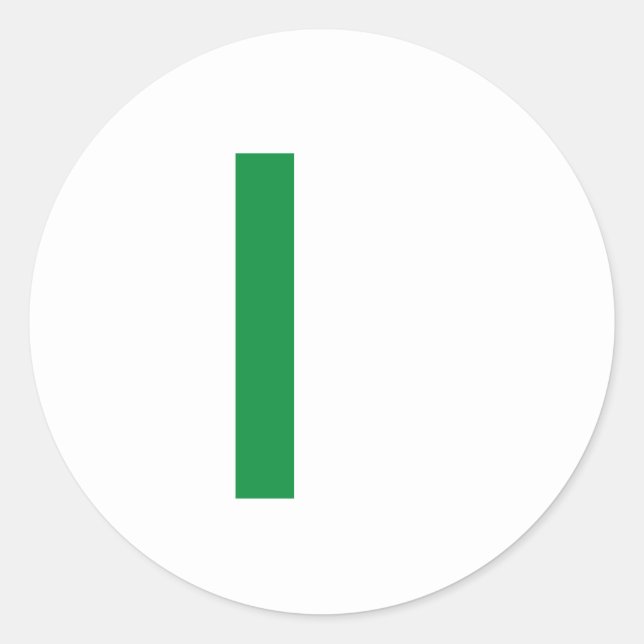 Adesivo Redondo Pavilhão Dot Stickers Bandeira de Itália Il Tricol (Frente)