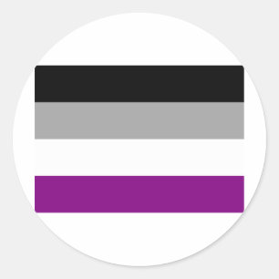 ADESIVO REDONDO PAVILHÃO OFICIAL DE ORGULHO ASEXUAL