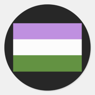 ADESIVO REDONDO PAVILHÃO OFICIAL DE ORGULHO GENDERQUEER