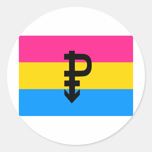 ADESIVO REDONDO PAVILHÃO OFICIAL DE ORGULHO PANSEXUAL (Frente)